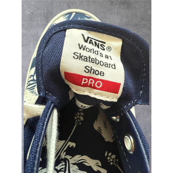 Vans Era Pro Duke Kahanamoku Navy Checkerboard Floral Skate Shoes Men 5.5 Wmns 7 main image 4